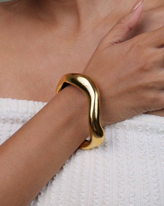 Wave Bangle Bracelet