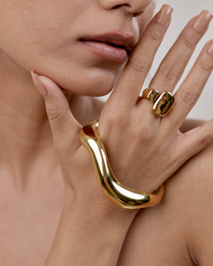 Wave Bangle Bracelet